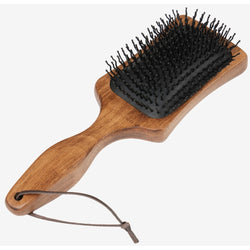 LeMieux Artisan Mane and Tail Brush Cushioned Wooden Detangler Horse Grooming