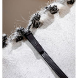 Horseware Curb Rein Thin Narrow Second Double Bridle Rein Black/Brown Pony-Full