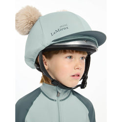 LeMieux Mini Double Pom Hat Silk Kids Lycra XC Skull Cap Cover New Winter 2025