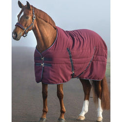 Horseware Rambo Stable Rug With Embossed Lining Liteweight 100g Burgundy 6'6" SALE
