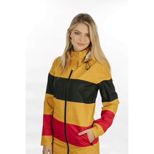 Striped cheap rain jacket