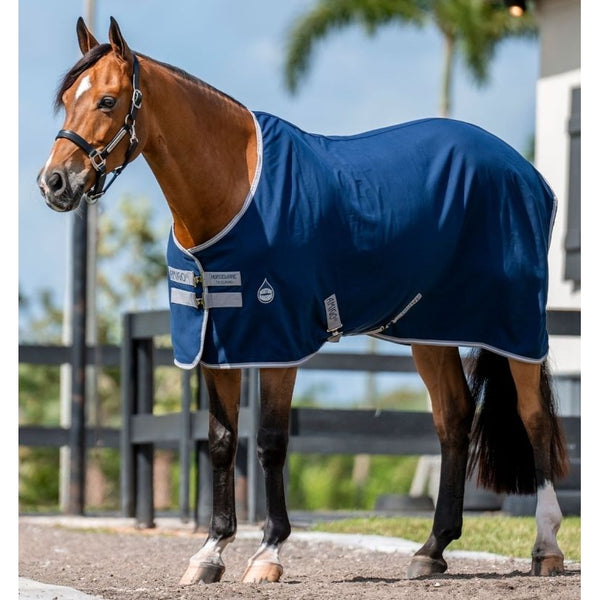 Horseware Amigo Stable Sheet Cool Show Travel Rug Navy/Titanium/Fig 5'6'-7'0'