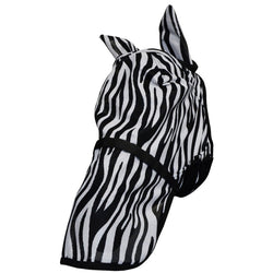 Hy StormX Original Zebra Print Fly Mask Mesh Insect Bug Protect Ears Eyes Nose