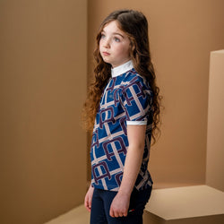 Horseware AA Kids Lisi Childrens Short Sleeve Monogram Competition Show Shirt