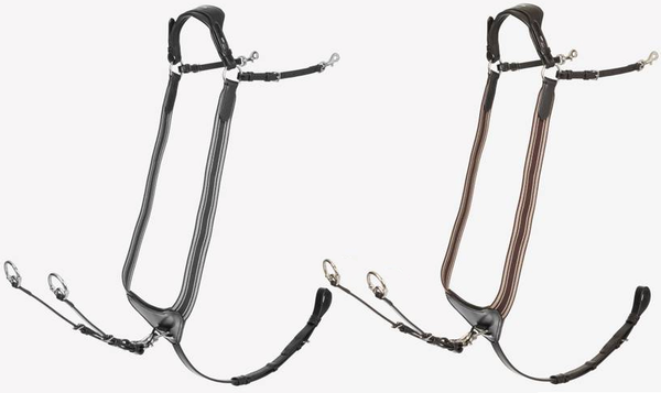 LeMieux Arika Elasticated Breastplate Adjustable Padded Martingale Black/Brown