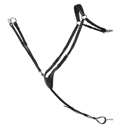 EcoRider SuperLux Breastplate Anatomic Elasticated Soft Leather Tack Black/Brown