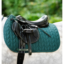 Horseware Close Contact Saddle Pad CC Jumping Padded Cloth Square Dunasty Green
