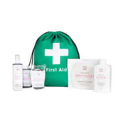 Hy Equestrian Equine First Aid Starter Kit Poultice Sportwrap Purple Spray Scrub