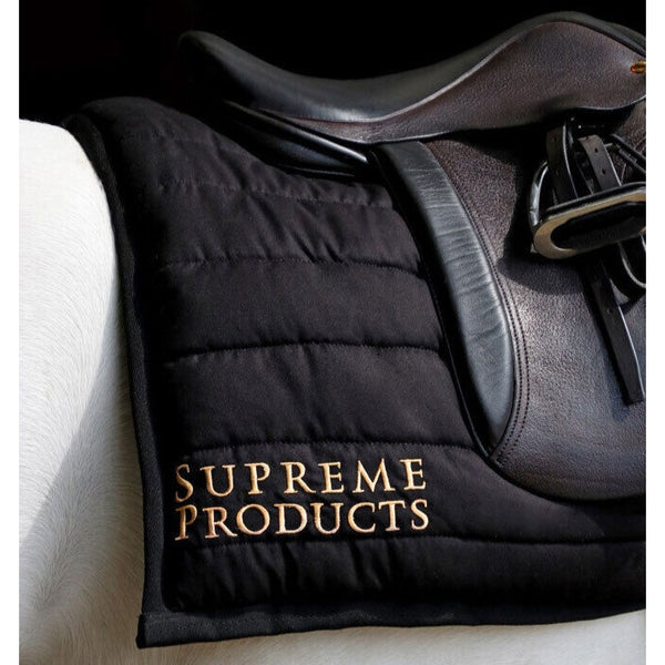 Supreme Products Exercise Pad Quilted Thick Cushioned Saddle Pad Square Black