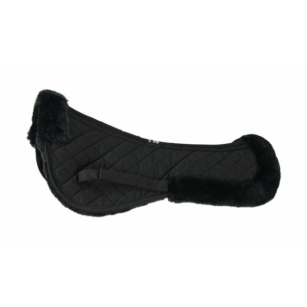 Hy Equestrian Fab Fleece Faux Sheepskin Fluffy Half Pad Black SALE