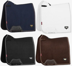 LeMieux Puissance Suede Dressage Square Bamboo Wicking Brick Quilted Saddlepad