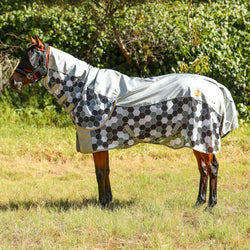 Equilibrium Field Relief Waterproof Fly Rug UV Protection Hexagon Print 5'6-7'0