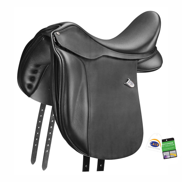 Bates Wide Heritage Dressage Adjustable Performance Saddle CAIR Black 16.5'-18'