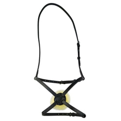 EcoRider Soft Eco Leather Grackle Noseband With Fleece Pad Black/Brown Pony-Full