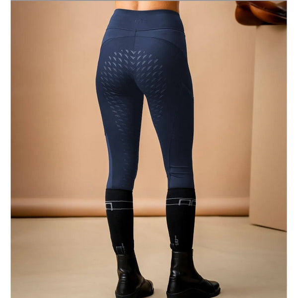 Horseware AA Bina Full Seat Tights Pull On Breeches Riding Leggings Black/Navy