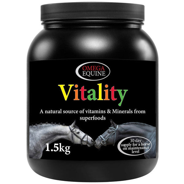 Omega Equine Vitality Natutrally Sourced Super Food Vitamin and Mineral Supplement