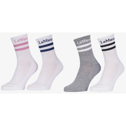 LeMieux Crew Socks Adults Cushioned Arch Support Riding Yard Pack of 2 Pairs