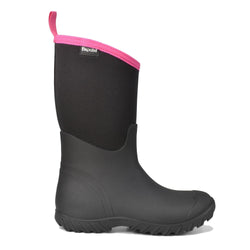 Brogini Keswick Lightweight Muck Boot Ladies Short Neoprene Wellies Black/Pink