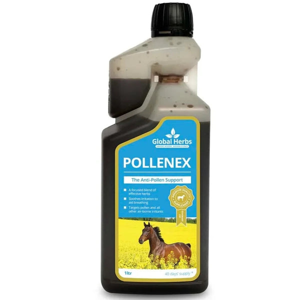 Global Herbs PolleneX Syrup Pollen Respiratory Breathing Aid Horse Supplement 1L