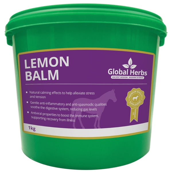 Global Herbs Lemon Balm Herbal Calmer Calming Relaxing Behavior Horse Supplement