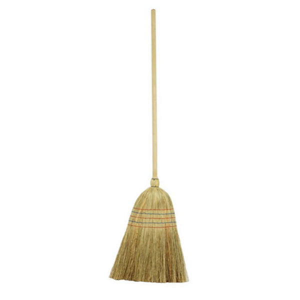 Lincoln Corn Broom Natural Fibre Wooden Handled Yard Broom Sweeping Stable Tool