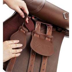 Bates Leather Quick Change Girth Points Straps Bates Saddles Black/Brown 9'-26'