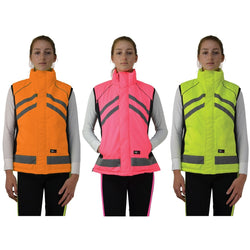 HyViz Padded Riding Gilet Reflective Safety EN1150 Pink Yellow Orange XS-XL