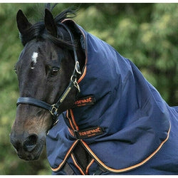 Horseware Rambo Supreme Turnout Hood Neck Cover LightWeight Lite 50g Navy Medium SALE