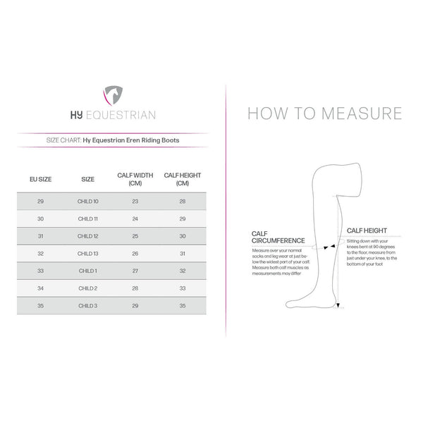 Hy Equestrian Eren Riding Boot Long Children's Field Boot With Pink Glitter Cuff