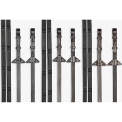 LeMieux Ergo Grip Rubber Reins Raised Stoppers Light Feel Non Slip Black/Brown