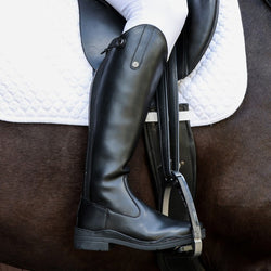 Brogini Modena Easy Care Long Synthetic Vegan Competiton Riding Boots Black