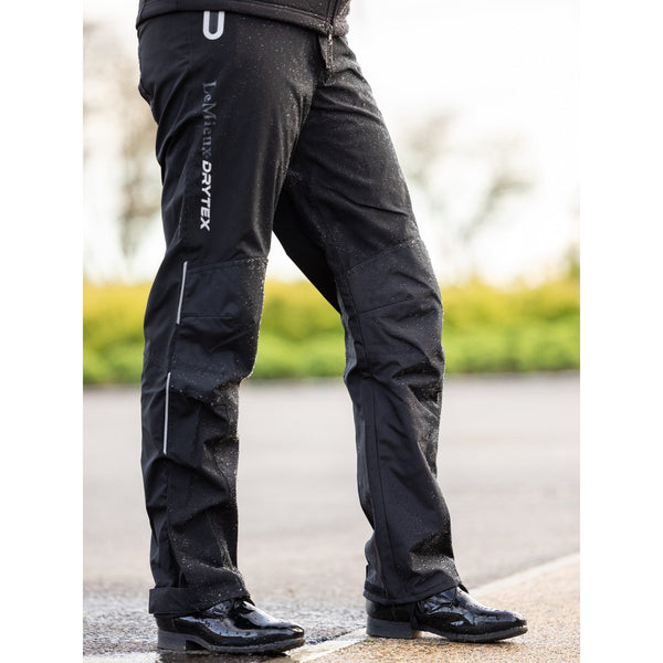LeMieux Drytex Stormwear Waterproof Full Seat Grippy Over Trousers Black XS-XXL