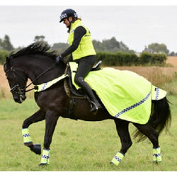 Equisafety Hi-Viz Polite Wrap Around Exercise Rug Flourescent Waterproof Quilted Cob SALE