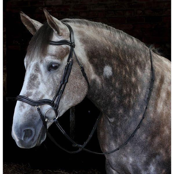 Whitaker Stockholm Anatomic Fancy Stitch Comfort Bridle + 9 Loop Rubber Reins