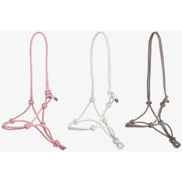 LeMieux Rope Halter Adjustable Light Quick Release Headcollar Blossom/Aqua/Navy