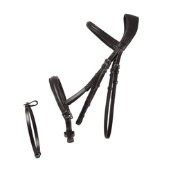 EcoRider SuperLux Bridle Ergonomic Padded Soft Leather Comfort Tack Black/Brown