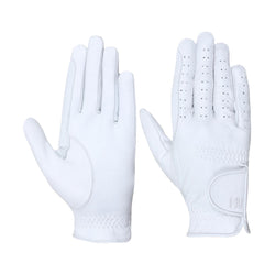 Hy Hy5 Childrens Unisex Leather Kids Smart Competition Riding Gloves White XS-L