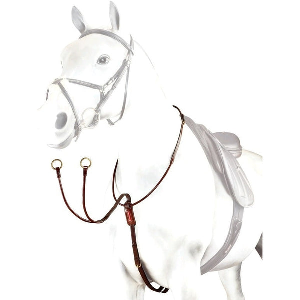 Selleria Equipe Rolled Patent Running Martingale BP17 Black/Brown/RedBrown C/F