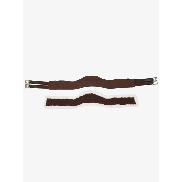 LeMieux Hunter Girth with Detachable Merino+ Liner Long GP Leather and Wool Havana