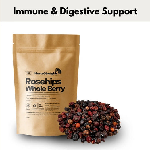 Horse Straights Direct Rosehips Whole Berry Vitamin C A and K Thiamine Supplement