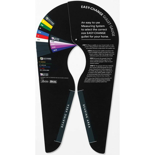 Bates Wintec Arena Gullet Gauge Easy Change Correct Saddle Width Fitting Guide
