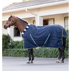 Horseware Newmarket Cosy Stable Rug Fleece Collar Heavy 400g Navy 5'6''-7'3''