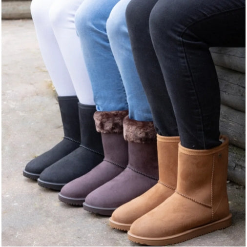 Hy Equestrian Kids Chisworth Waterproof Fleece Winter Boot Camel/Black 30-35