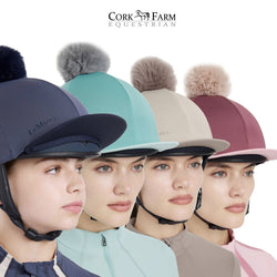 LeMieux Maria Mesh Hat Silk Removable Pom Pom XC Skull Cap Helmet Cover 2025