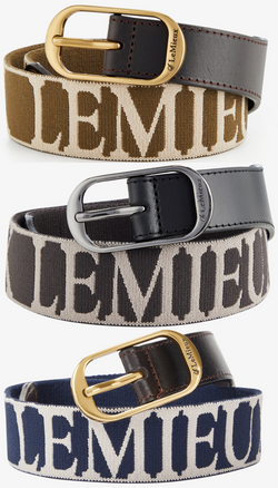 LeMieux Eddie Elasticated Belt DLink Double Buckle Branded Unisex Alpine/Conder