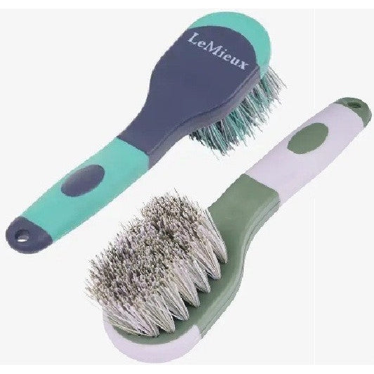 LeMieux Bucket Brush Dusk Blue Ergonomic Handle Durable Bristles Dusk Blue Lilac