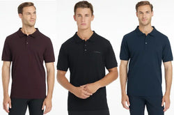 LeMieux Mens Classique Polo Shirt Classic Cotton Pique Damson/Black/Navy XS-XXL
