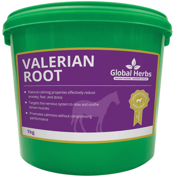 Global Herbs Valerian Root Powerful Herbal Calming Relax Calmer Horse Supplement
