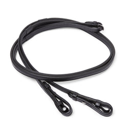 EcoRider Inside Grip Reins Soft Eco Leather Half Rubber Showing Rein Black/Brown