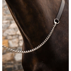 Horseware Signature Leather Lead Rope and Satin Finish Brass Chain and Trigger Clip